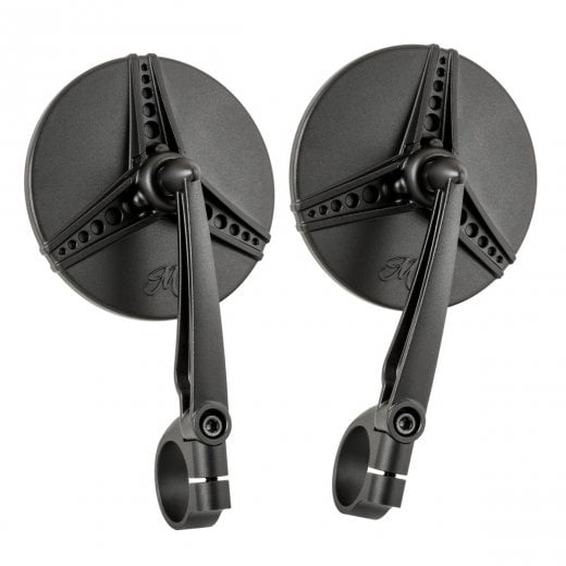Motone 2X AERONAUT Forged Bar End Mirrors - TYPE R (E-Mark) - Bar End - PAIR