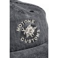 Motone ACIDWOLF Cap - Flat Peak - Acid Wash Black Cotton