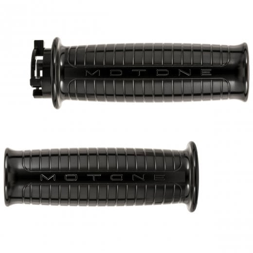 Motone BESOZZI Grips - Full Metal Jacket - 22mm Handlebar Models - BLACK