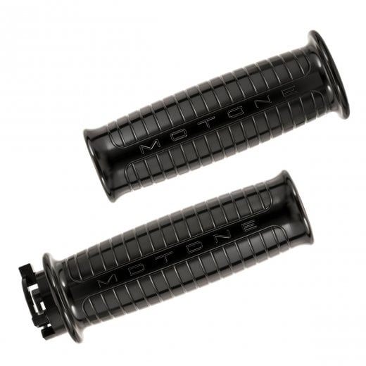 Motone BESOZZI Grips - Full Metal Jacket - INCH Handlebar Models - BLACK
