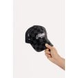 Motone BIG CHECK Trucker Cap  - Curved Peak - Black & Grey Checks - White Logo