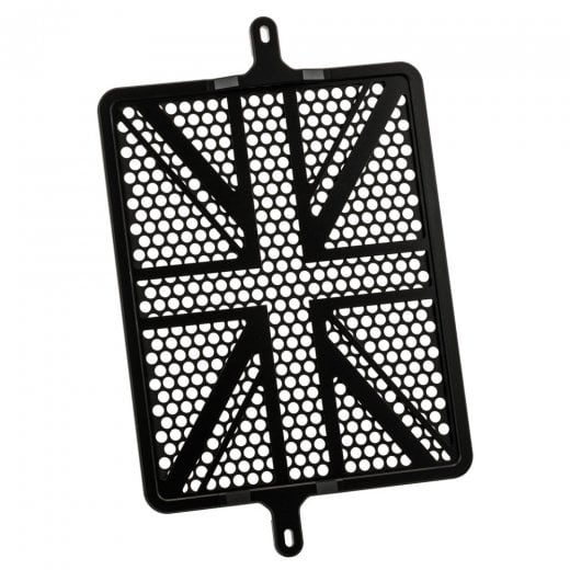 Motone Billet Radiator Guard Kit 400 - Union Jack - Black