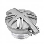 BlackJack Union Jack Monza Cap Kit for Triumph and HD - Contrast Polished