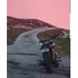 Motone Bonneville Dual Seat - Rattlesnake Tail - Black