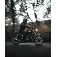 Motone Bonneville Dual Seat - Rattlesnake Tail - Black