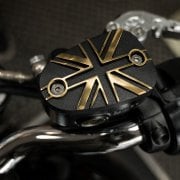 BRASS & BLACK Disc Brake Oil Reservoir Master Cylinder Cap - Union Jack