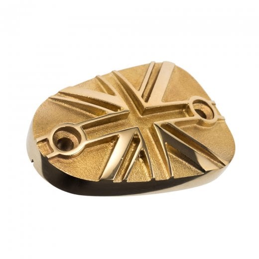 Motone BRASS Disc Brake Oil Reservoir Master Cylinder Cap - Union Jack