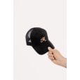 Motone CHEETAH Trucker Cap - Curved Peak - Suede & Gold Meow