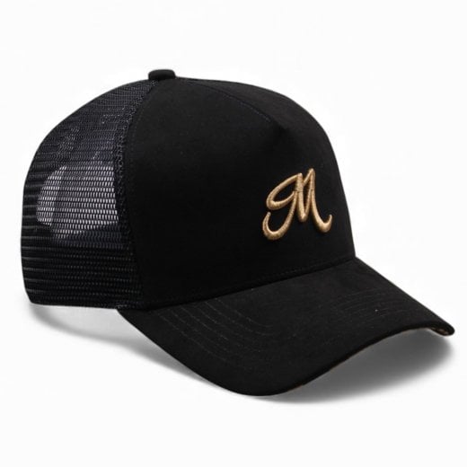 Motone CHEETAH Trucker Cap - Curved Peak - Suede & Gold Meow