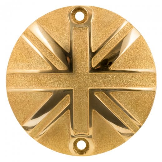 Motone Clutch Badge - Union Jack - Solid Brass