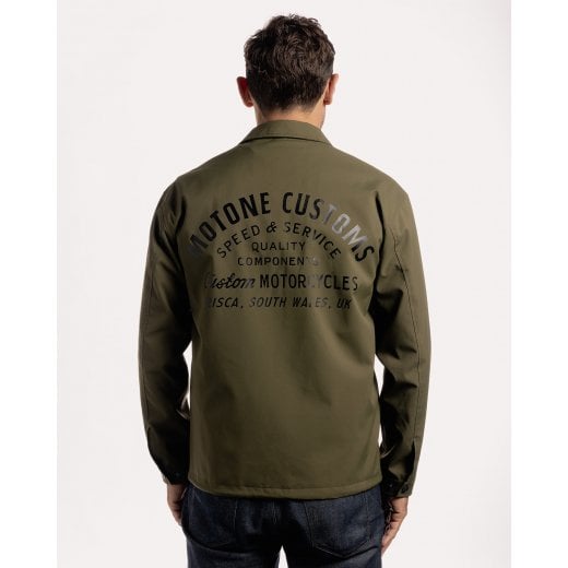 Motone COACH Jacket - Olive Green/Black