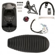 Cortado Kit - Black Mudguard + Black ELDORADO Light + License Plate - (MTE210+MTE210A+PNT+DDM021+MEL032+MMU612+MEL004)