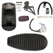Cortado Kit - Black Mudguard + Black Gort Light + License Plate - (MTE210+MTE210A+PNT+DDM021+MEL033+MMU613+MEL526)