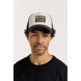 Motone COTTONPICKIN Trucker Cap - Curved Peak - Black Mesh -  Custom Patch on Cotton Panel