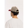 Motone CRAFTY Trucker Cap - Curved Washed Cotton Red Peak - Ecru Mesh -  White Cotton Panel