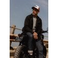 Motone CREME BRULEE Trucker Cap - Curved Peak - White Cotton Panel / Brown  - Black Logo