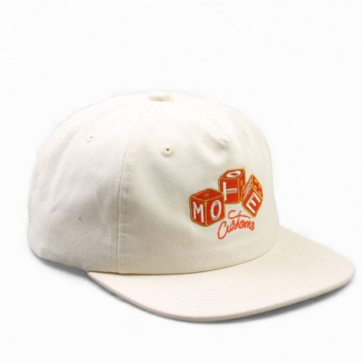 Motone DICE Cap - Flat Peak - Ecru Cotton Twill