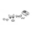 Motone Dual Micro Switch Button Housing - One Inch Handlebar - Chrome