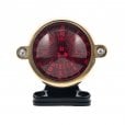 Motone Eldorado Tail Light + Fender Mount Kit - Brass Light/Black Bracket
