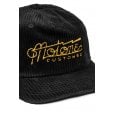 Motone ELECTRIC-GOLD Corduroy Cap - Curved Peak - Black