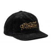 ELECTRIC-GOLD Corduroy Cap - Curved Peak - Black