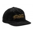 Motone ELECTRIC-GOLD Corduroy Cap - Curved Peak - Black