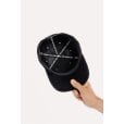 Motone FASTLANE Corduroy Cap - Flat Peak - Black & Pink - Chainstitch Logo