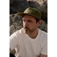 Motone FASTLANE Corduroy Cap - Flat Peak - Olive & Gold - Chainstitch Logo