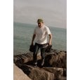 Motone FASTLANE Corduroy Cap - Flat Peak - Olive & Gold - Chainstitch Logo