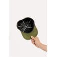 Motone FASTLANE Corduroy Cap - Flat Peak - Olive & Gold - Chainstitch Logo