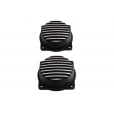 Motone Finned Carb Tops Contrast Cut Black - CARB VERSION
