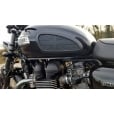 Motone Finned Carb Tops Contrast Cut Black - CARB VERSION