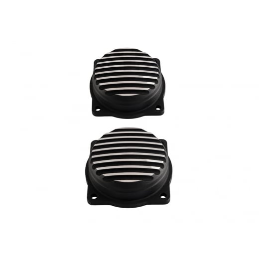 Motone Finned EFI Carb Tops Contrast Cut Black