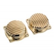 Finned EFI Carb Tops Contrast Cut Brass