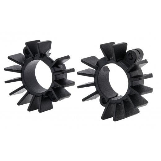 Motone Finned Exhaust Clamps - LC - Black Paint Finish