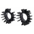 Motone Finned Exhaust Clamps - LC - Black Paint Finish