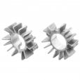 Motone Finned Exhaust Clamps - LC -  Shot Blast Finish