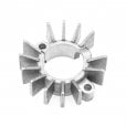 Motone Finned Exhaust Clamps - LC -  Shot Blast Finish