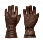 FORNO - HEATED Motorcycle Riding Gloves - Leather - Brown