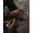 Motone FORNO - HEATED Motorcycle Riding Gloves - Leather - Brown