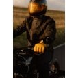 Motone FORNO - HEATED Motorcycle Riding Gloves - Leather - Yellow