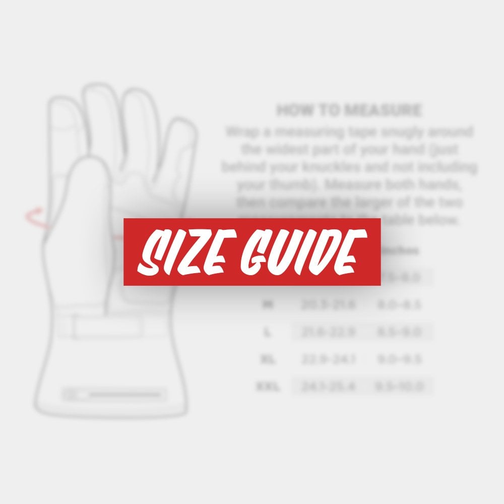 Motone Forno glove size guide