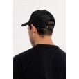 Motone GOLDIE Trucker Cap - Curved Peak - Black Suede - Gold Logo