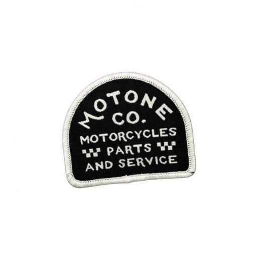 Motone HERITAGE ARCH Woven Sew-On Patch Ecru/Black