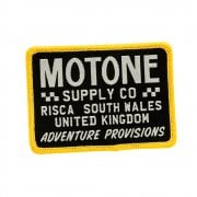 HERITAGE BLOCK Black/Gold/Ecru Logo Woven Sew-On Patch