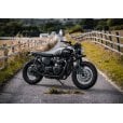 Motone HIGH-TAIL Custom Mudguard Predrilled for Motone Fender Mount Light Kits - Black Anodised - LC
