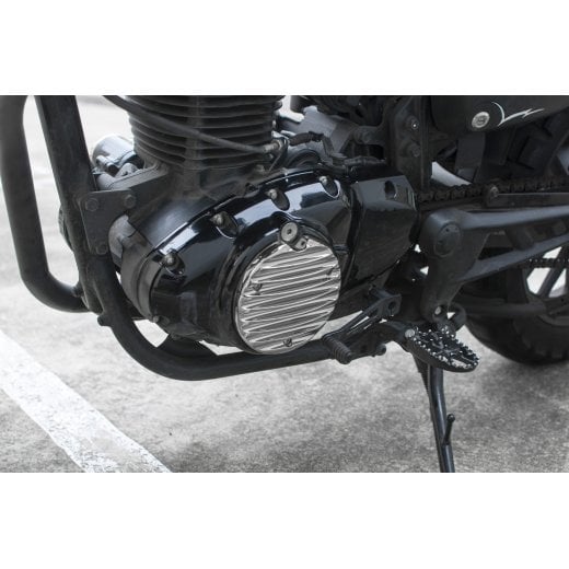Motone Honda CB350 Engine Cover LHS - Ribbed - POLISH