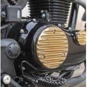Honda CB350 Engine Cover RHS - Ribbed - BRASS