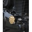 Motone Honda CB350 Engine Oil Cover - Ribbed - BRASS