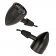 Motone ICON LED T/S Indicator Turn Signals - PAIR - Black - M8